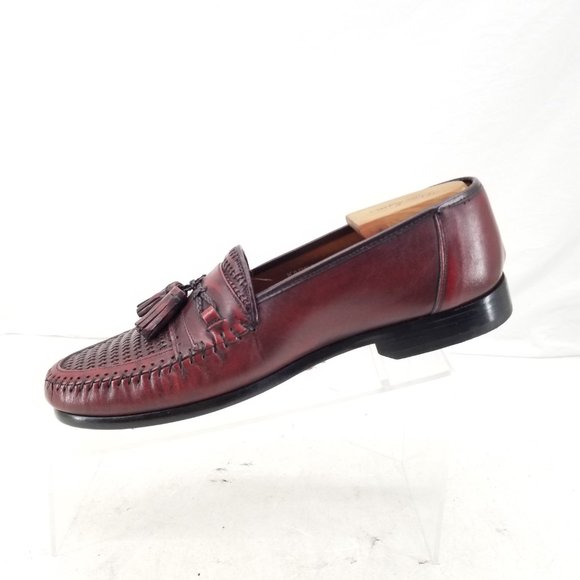 Nordstrom KAPPA Brown Leather Woven Tassel  Slip On Shoes Loafers Men's Sz 9D - Picture 4 of 11